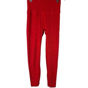 ZYIA Active limited edition red 3D texture snowflake high rise leggings-Size 6-8